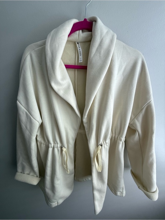 Fabletics Jackets & Blazers - Fabletics Cream Shawl-Collar Drawstring Jacket